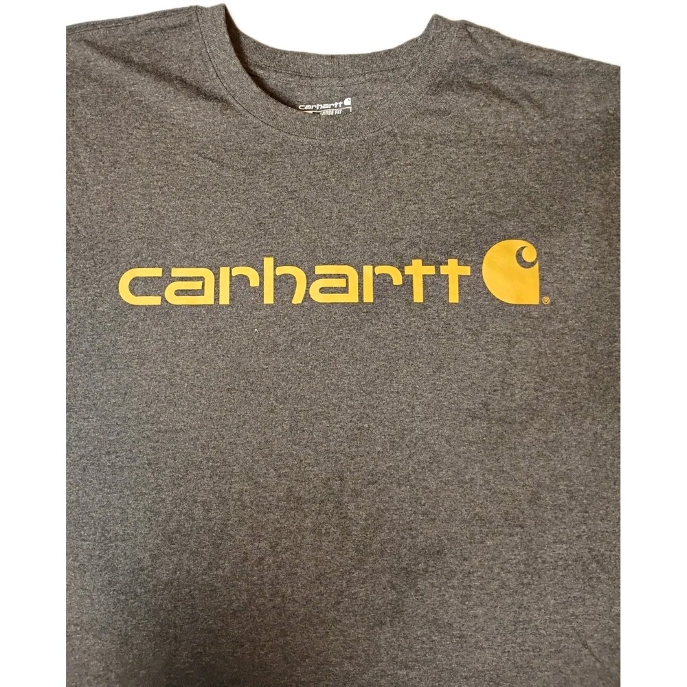 Carhartt Mens 3XL Loose Fit Gray Short Sleeve Graphic Logo T-Shirt K195